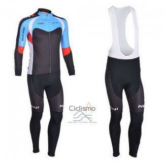 Nalini Ropa Ciclismo Culotte Largo 2013 Men Mangas Largas Negro y Azur