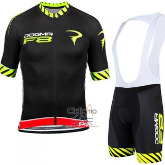 Pinarello Ropa Ciclismo Culotte Corto 2015 Hombre Mangas Cortas Negro y AMarillo