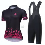 Steep Ropa Ciclismo Culotte Corto 2023 Mujer Mangas Cortas Rosa Negro
