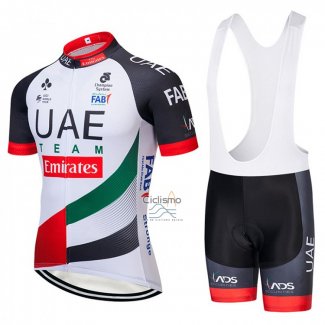 Uci Mundo Campeon UAE Ropa Ciclismo Culotte Corto 2018 Mangas Cortas Blanco