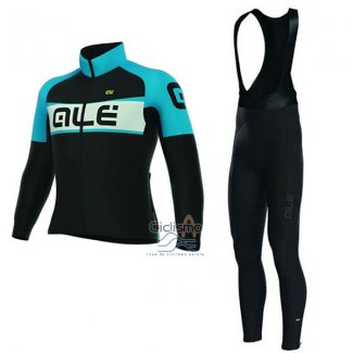 Ale Ropa Ciclismo Culotte Largo 2017 Mujer Mangas Largas Negro y Azul
