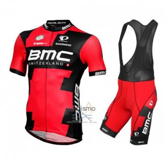 Bmc Ropa Ciclismo Culotte Corto 2016 Mangas Cortas Negro y Rojo