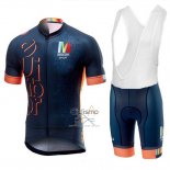 Castelli Maratona Dles Dolomites-Enel Ropa Ciclismo Culotte Corto 2018 Hombre Mangas Cortas Azul Naranja