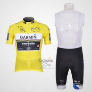 Garmin Lider Ropa Ciclismo Culotte Corto 2011 Hombre Mangas Cortas AMarillo
