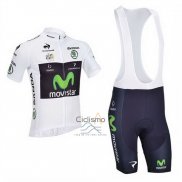 Movistar Lider Ropa Ciclismo Culotte Corto 2013 Hombre Mangas Cortas Blanco