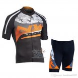 Northwave Ropa Ciclismo Culotte Corto 2019 Hombre Mangas Cortas Plata Naranja Negro