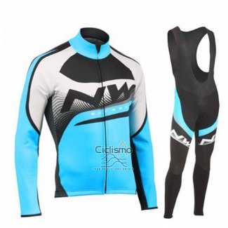 Northwave Ropa Ciclismo Culotte Largo 2019 Hombre Mangas Largas Azul Negro Blanco