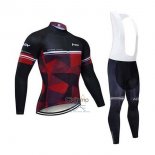 Northwave Ropa Ciclismo Culotte Largo 2020 Hombre Mangas Largas Negro Rojo
