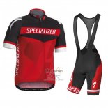 Specialized Ropa Ciclismo Culotte Corto 2016 Hombre Mangas Cortas Negro y Rojo
