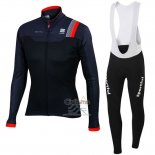 Sportful Ropa Ciclismo Culotte Largo 2016 Hombre Mangas Largas Rojo y Negro
