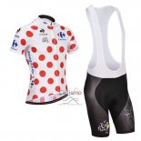 Tour DE Francia Ropa Ciclismo Culotte Corto 2014 Hombre Mangas Cortas Blanco y Rojo