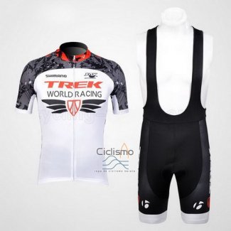 Trek Ropa Ciclismo Culotte Corto 2012 Mangas Cortas Blanco y Gris