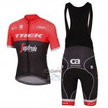 Trek Segafrojoo Ropa Ciclismo Culotte Corto 2017 Mangas Cortas Negro y Rojo