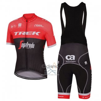 Trek Segafrojoo Ropa Ciclismo Culotte Corto 2017 Mangas Cortas Negro y Rojo