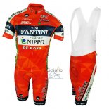 Vini Fantini Ropa Ciclismo Culotte Corto 2017 Hombre Mangas Cortas Naranja