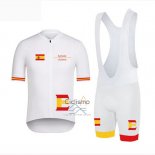 Vuelta Espana Ropa Ciclismo Culotte Corto 2019 Hombre Mangas Cortas Blanco