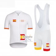 Vuelta Espana Ropa Ciclismo Culotte Corto 2019 Hombre Mangas Cortas Blanco