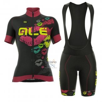 Ale Ropa Ciclismo Culotte Corto 2018 Hombre Mangas Cortas Negro Rosa