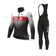 Ale Ropa Ciclismo Culotte Largo 2020 Hombre Mangas Largas Blanco Negro