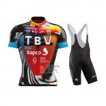 Bahrain Victorious Ropa Ciclismo Culotte Corto 2021 Mangas Cortas Negro Naranja