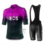 Castelli INEOS Ropa Ciclismo Culotte Corto 2019 Mangas Cortas Negro Violeta