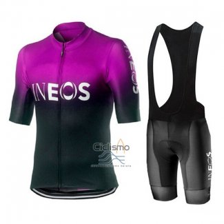 Castelli INEOS Ropa Ciclismo Culotte Corto 2019 Mangas Cortas Negro Violeta
