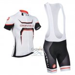 Castelli Ropa Ciclismo Culotte Corto 2014 Hombre Mangas Cortas Blanco y Naranja