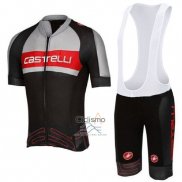 Castelli Ropa Ciclismo Culotte Corto 2016 Hombre Mangas Cortas Gris y Negro