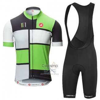 Castelli Ropa Ciclismo Culotte Corto 2016 Hombre Mangas Cortas Verde y Negro