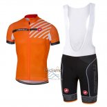 Castelli Ropa Ciclismo Culotte Corto 2017 Hombre Mangas Cortas Naranja