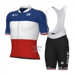 Groupama FDJ Ropa Ciclismo Culotte Corto 2023 Mangas Cortas Blanco