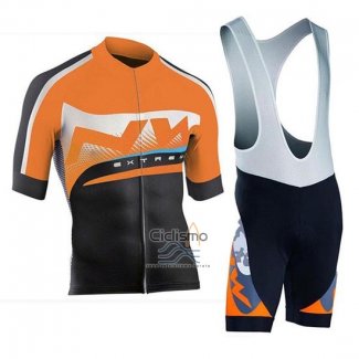 Northwave Ropa Ciclismo Culotte Corto 2019 Hombre Mangas Cortas Naranja Plata Negro