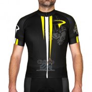 Pinarello Ropa Ciclismo Culotte Corto 2016 Hombre Mangas Cortas AMarillo y Negro