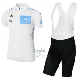Tour DE Francia Ropa Ciclismo Culotte Corto 2017 Hombre Mangas Cortas Blanco