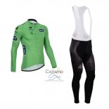 Tour DE Francia Ropa Ciclismo Culotte Largo 2014 Hombre Mangas Largas Vede Militare