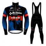 Trek Ropa Ciclismo Culotte Largo 2021 Mangas Largas Negro Rojo Azul