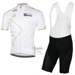 Abu Dhabi Tour Ropa Ciclismo Culotte Corto 2017 Hombre Mangas Cortas Blanco