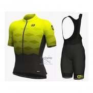 Ale Ropa Ciclismo Culotte Corto 2021 Hombre Mangas Cortas AMarillo