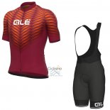 Ale Ropa Ciclismo Culotte Corto 2022 Hombre Mangas Cortas Rojo
