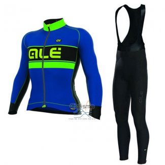 Ale Ropa Ciclismo Culotte Largo 2017 Hombre Mangas Largas Bering Azul y Verde