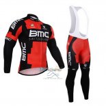 Bmc Ropa Ciclismo Culotte Largo 2015 Mangas Largas Negro y Rojo