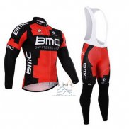 Bmc Ropa Ciclismo Culotte Largo 2015 Mangas Largas Negro y Rojo