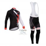 Castelli Ropa Ciclismo Culotte Largo 2014 Hombre Mangas Largas Rojo y Negro