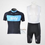Sky Ropa Ciclismo Culotte Corto 2011 Mangas Cortas Negro y Azul