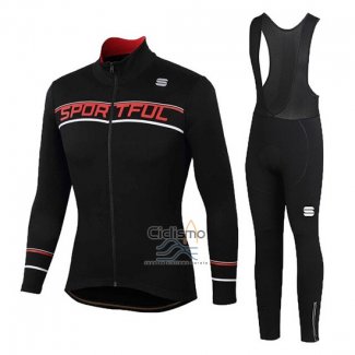 Sportful Ropa Ciclismo Culotte Largo 2020 Mujer Mangas Largas Negro Rojo