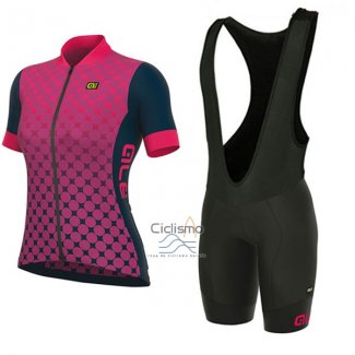 Ale Excel Bolas Ropa Ciclismo Culotte Corto 2017 Mujer Mangas Cortas Negro y Rosa