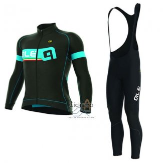 Ale Ropa Ciclismo Culotte Largo 2017 Hombre Mangas Largas ADriatico Azul Claro y Negro