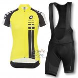 Assos Ropa Ciclismo Culotte Corto 2016 Mujer Mangas Cortas Negro y AMarillo