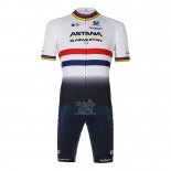 Astana Qazaqstan Team Ropa Ciclismo Culotte Corto 2023 Mangas Cortas Blanco