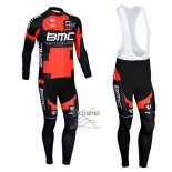Bmc Ropa Ciclismo Culotte Largo 2013 Mangas Largas Negro y Rojo